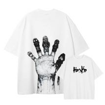 Anime Dorohedoro T Shirt Manga Caiman Oversized Vintage Washed T-shirts Streetwear Retro DTG Printing Tops Tees Men 100% Cotton