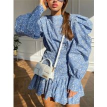 Tossy Casual Gedruckt Langarm Plissee Röcke Für Frauen Patchwork Elegante Party Mode Kleid Plissee Dünnes Y2k Mini Kleid 2023