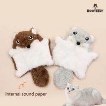 Interaktives Katzenspielzeug, Katzen-Klicking-Plüschspielzeug für alle Rassen, kreatives fliegendes Eichhörnchen-Kätzchen-Sound-Spielzeug für Zuhause, Haustierzimmer, Wohnzimmer