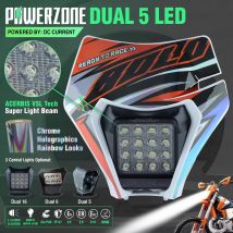 PowerZone-faro LED para motocicleta, faros delanteros, carenado de Supermoto para KTM EXC SXF MX Dirt Bike Enduro, faro LED