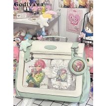 Kawaii Schulter Kuriert aschen niedlichen Studenten transparent große Kapazität japanische rosa Rucksack Mode itabag Schult asche