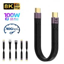 1 Stück kurzes USB-C-Kabel Typ C-Datenkabel pd100w 20v/5a 40 Gbit/s Schnell ladekabel Flexibler E-Marker qc4 für Laptop-Handy