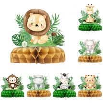 Jungle Animals Honeycomb Desktop Decor Jungle Birthday Party Decor Kids Baby Shower 1st Birthday