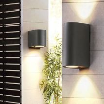 Wasserdichte Wand leuchte für den Außen-/Innenbereich, Auf-/Ablicht, dekorative Wand leuchte aus schwarzem Aluminium für den Balkon korridor der Garten veranda