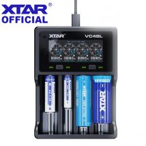XTAR Smart USB C 18650 Battey Charger QC3.0 Fast Charge Rechargeable LI-ion Battery 18700 20700 26650 21700 AAA AA Charger VC4SL