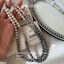 2025, graue Farbe, Tahiti-Perlenkette mit schwarzem Farbverlauf, für Damen und Mädchen, luxuriöse neue Perle, Schlüsselbeinkette, sexy Schmuckzubehör