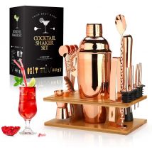 Cocktail-Shaker-Set,16 stücke Barkeeper-Kit für Mixer Wein Martini, Edelstahl Bar Werkzeuge, Home Drink Party Zubehör