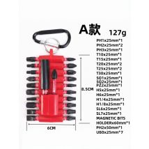 DGEV 22 Pcs Impact Screwdriver Bits Set with Organizer Sleeve, Magnetic S2 Steel Multi Driver Bits and 1Pc Bit Holder