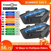 Freedconn fx Helm Headset Bluetooth 5,0 Gruppe Motorrad Gegensprechanlage mehrere Fahrer Musik teilen FM Radio Kommunikator für Motor