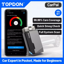 TOPDON Carpal OBD2 Scanner per auto Strumento diagnostico per tutti i sistemi Controllo della salute del veicolo Controllo dello smog Controllo della batteria IOS Android BT 5.0