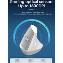 AJAZZ I300 Wireless Dual-Mode BT+2.4G Ergonomic Mouse 1600DPI 400 mAh Battery Life