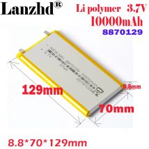 1-12pcs Li Po Polymer 3.7V 10000mAh 8870129 batteria al litio per GPS DVD e-book tablet pc laptop power bank videogioco di ricambio