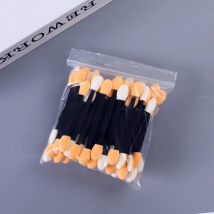 50/100 pz Pennelli per Polvere Unghie, Spugne Monouso a Doppia Faccia, Applicatori Ombretto, Spugne a Specchio Cromate per Pigmenti