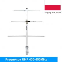 Antena Yagi UHF430-450MHz de alta ganancia, conector 7DBd SO239, Antena Yagi Gamma apta para TYT MD398 Baofeng BF-888S UHF walkie talkie