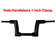 YUNTANMT Lenker 1" Klemme 6"&8" Rise 2" Fat Hanger Drag Bars kompatibel für Harley Sportster FLST FXST Road King, glänzend schwarz