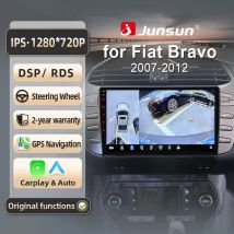 Junsun Qualcomm 8-Core 360 Fotocamera Wireless CarPlay Android Auto Autoradio per Fiat Bravo 2007 2008-2012 GPS