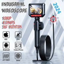 8mm 1080P 360 Auto Rohrleitungen Rotary Automotive Boroskop Video Rohrleitungen Endoskop Ingoskop Mit Artikulation Kamera Inspektion Gerät