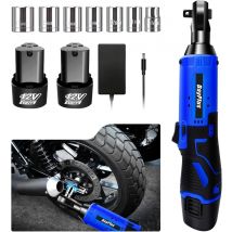 DayPlus Set di chiavi a cricchetto elettriche portatili portatili da 12 V Batteria a batteria da 3/8