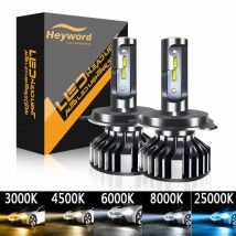 Heyword 26000lm 160W 1860 CSP chip 3000k/4300k/6000k/8000k Reflektor samochodowy LED h4 h7 h1