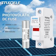 Fusibili solari CC 1000 V fotovoltaico fotovoltaico 6A 10A 15A 20A 25A 30A Base portafusibili CC per sistema solare Protezione da cortocircuito gpV