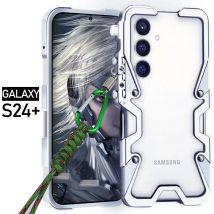 Luxus Rüstung Metall Aluminium Telefon Stoßstange Für Samsung Galaxy S25 S24 S23 S22 S21 + FE Ultra Abdeckung Mechanische Rein Handgemachte fall
