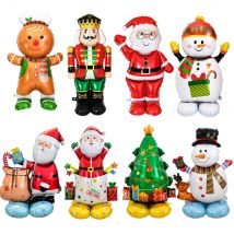 Weihnachten Luftballons Santa Rentier Schneemann Lebkuchen Weihnachtsbaum Ballon Dekoration für Weihnachten Urlaub Party Neujahr liefert