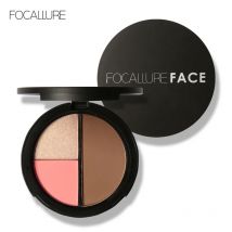 Focallure Erröten Kontur Highlight Palette 3 in 1 Gesicht Make-Up Set Lange Anhaltende Highlighter