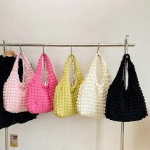 Damentaschen aus plissiertem Stoff, modische Achseltasche, große Kapazität, tägliche Arbeitsreise, Handtasche, Umhängetasche mit Futter, Tragetasche