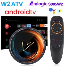 W2 ATV TV Box Android 11 Amlogic S905W2 supporto 4K AV1 2.4 e 5G Wifi BT con Google Voice Remote 2 g16g 4 g32g 64G Smart TV Box