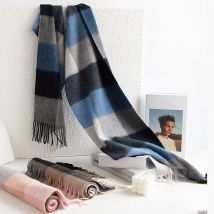 100% echte Wolle Winter Schal Frauen Klassische Gitter Pashmina Schal Weiche Weibliche Kaschmir Schals Schals Wraps Taschentuch Handtuch