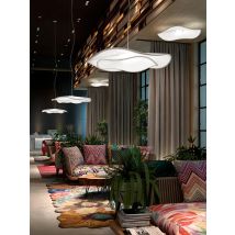 Nordic Lotus Pendant Lamp White Fabric Modern Dining Room Ceiling Chandelier Wabi Sabi Home Bedroom Living Room Hanging Lights