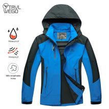 TRVLWEGO Camping kurtka turystyczna mężczyźni jesień Outdoor Sports płaszcze wspinaczka Trekking wiatrówka podróżne wodoodporne kurtki czarny