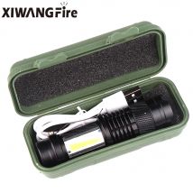 Wbudowana bateria XP-G Q5 LED Zoom Focus Mini latarka Led latarka latarka latarnia regulowana
