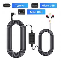 3A 3,5 m Auto Dash Cam DVR 12-24 v Hardwire Kabel Kit Step-Down Linie Mini/Micro/Typ-C USB Schnittstelle Ladegerät Dashcam Kamera