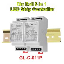 Gledopto LED-Streifen-Controller GL-C-011P DC12-54V Zigbee 3.0 DIN-Schiene 5-in-1 RGBCCT/RGBW/RGB/WWCW CCT/Dimmer Alexa Tuya Conbee