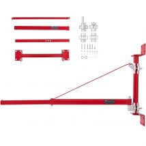 SucceBuy Supporto per altalena con braccio di supporto per paranco elettrico con telaio di sollevamento in acciaio a palo 180 °   Braccio di sollevamento per verricello per impalcature per garage di