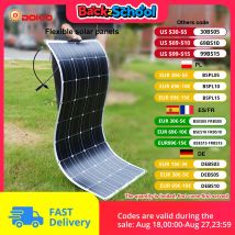 DOKIO 18V 100W/200W/400W paneles solares flexibles Panel Solar monocristalino impermeable Camping RV carga del hogar 12V