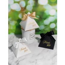 Scatola di caramelle di ringraziamento Grazie per la scatola di caramelle triangolare, che è la prima scelta per regali di scatole regalo di nozze