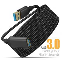 UTHAI Nylonowy oplot USB 3.0 męsko-żeński Szybki kabel transmisyjny do transmisji danych Przedłużacz do drukarki kamery komputerowej