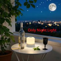 1 Stück tragbares Nachtlicht, 3 Farben Licht, 800 mAh Akku wiederaufladbares Nachtlicht, kleine kabellose Tisch-Nachttischlampe