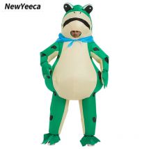 Aufblasbares Frosch kostüm lustiger Ganzkörper sprengen Cosplay Kostüm anzug für Erwachsene Halloween Party Kröte Kostüm für Erwachsene Rollenspiel