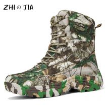 Große Outdoor-Training Wanderschuhe Herren Frühling Herbst High Top Camouflage Stiefel rutsch feste tragen widerstands fähige Bergsteigers chuhe