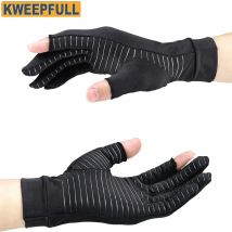 1 paio di guanti per artrite in rame per alleviare il dolore alle mani, osteoartrite reumatoide, gonfiore, tunnel carpale, guanti a compressione