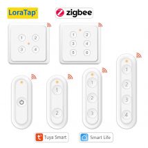 LoraTap ZigBee 3.0 Wireless 6 Push Button Remote Tuya Scene Automation Control Switch Smart Life App