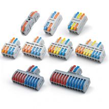 Connettori per cavi a cablaggio rapido Conduttori elettrici compatti universali da 2/3 pin Splitter di giunzione SPL Morsettiera domestica push-in