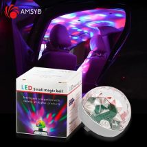 2PCS Auto USB Mini Magic Ball DJ Disco Sound Aktiviert Licht Apple Interface Mehrfarbige Urlaub Atmosphäre Party Strobe wirkung Lampe