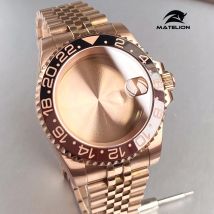 200M Diving Case Rose Gold 40mm For SUB NH35 NH36 NH34 GMT ETA 2824 PT5000 Watch Case Jubilee Bracelet Sapphire Slide Buckle