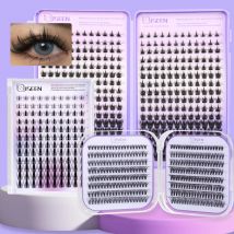 Wimperncluster Wispy Einzelwimpern Natürliches Aussehen Wimpernverlängerung Mix Länge DIY Cluster Wimpernverlängerungen für Anfänger