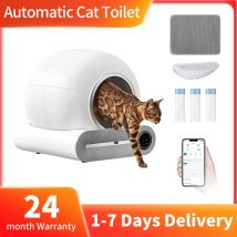 MJDZSW Caja de Arena Inteligente Autolimpiable para Gatos de 65L con APP, Caja de Arena Automática Inteligente para Gatos, Bandeja de Arena para Mascotas Totalmente Cerrada