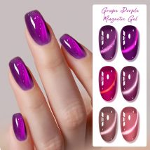7 ml Rose Purple Magnetischer Cat Eye Gel Nagellack Traube Lila Rosa Soak Off Gel Lack Kristall Cat Eye Gel Lack Kein HAME